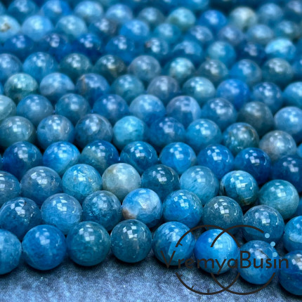 Апатит натур., шарик гладкий 6 мм (1/2 нити, ок. 32 шт.)