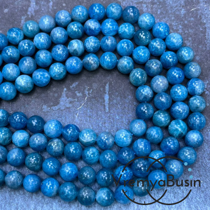 Апатит натур., шарик гладкий 8 мм (1/2 нити, ок. 24 шт.)