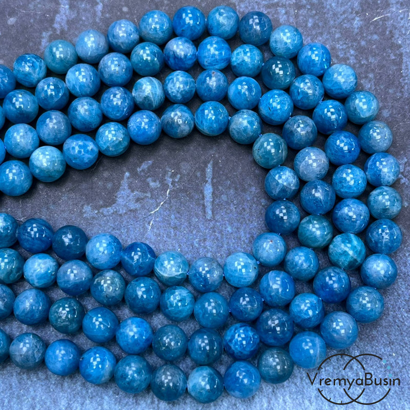 Апатит натур., шарик гладкий 8 мм (1/2 нити, ок. 24 шт.)