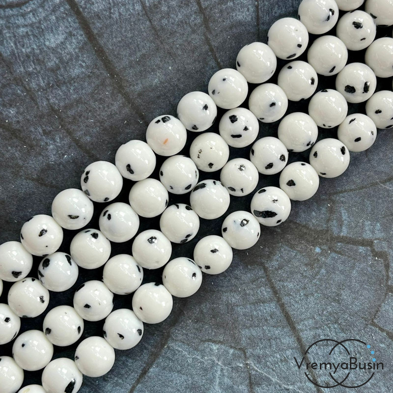 Говлит, шарик гладкий 8 мм (нить, ок. 48 шт.)