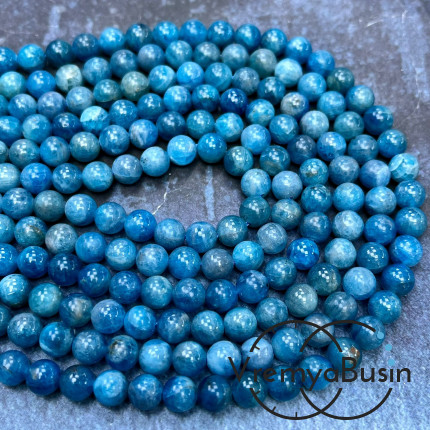 Апатит натур., шарик гладкий 6 мм (1/2 нити, ок. 32 шт.)