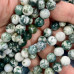 Агат моховый, шарик гладкий 10 мм (1/2 нити. ок. 19 шт.)