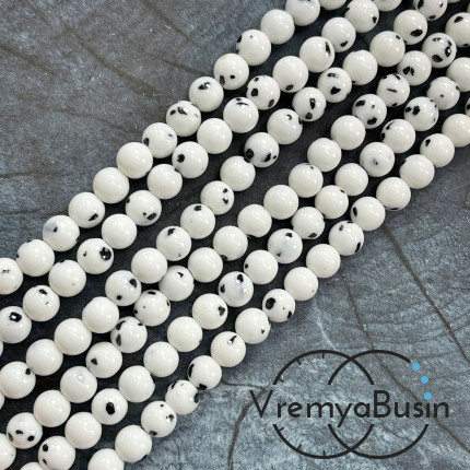 Говлит, шарик гладкий 6 мм (нить, ок. 65 шт.)