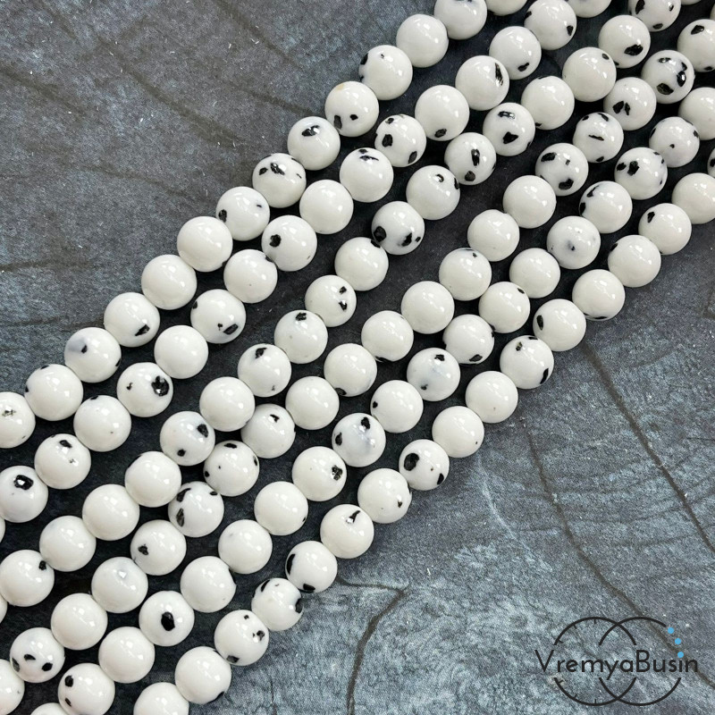 Говлит, шарик гладкий 6 мм (нить, ок. 65 шт.)