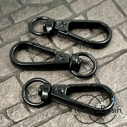 Карабин крупный, 38х13 мм, цв. черный (1 шт.)