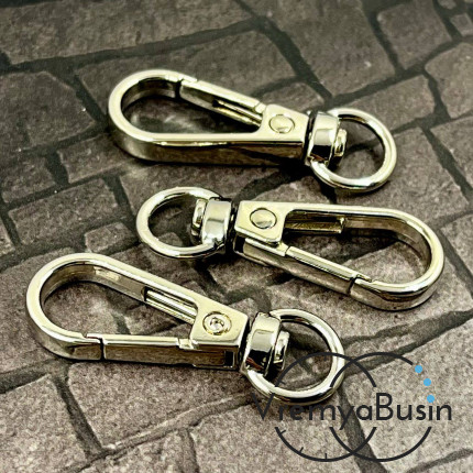 Карабин крупный, 38х13 мм, цв. никель  (1 шт.)