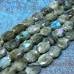 Лабрадор, плоские овальные бусины свободной огранки, ок.  12х16х5 мм (нить, ок. 24 шт.)