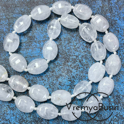 Горный хрусталь, бочонок с гранями, 14х10 мм (1/2 нити, ок. 13 шт.)