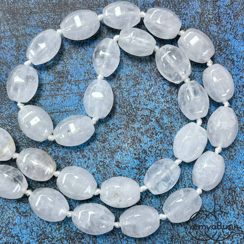 Горный хрусталь, бочонок с гранями, 14х10 мм (1/2 нити, ок. 13 шт.)