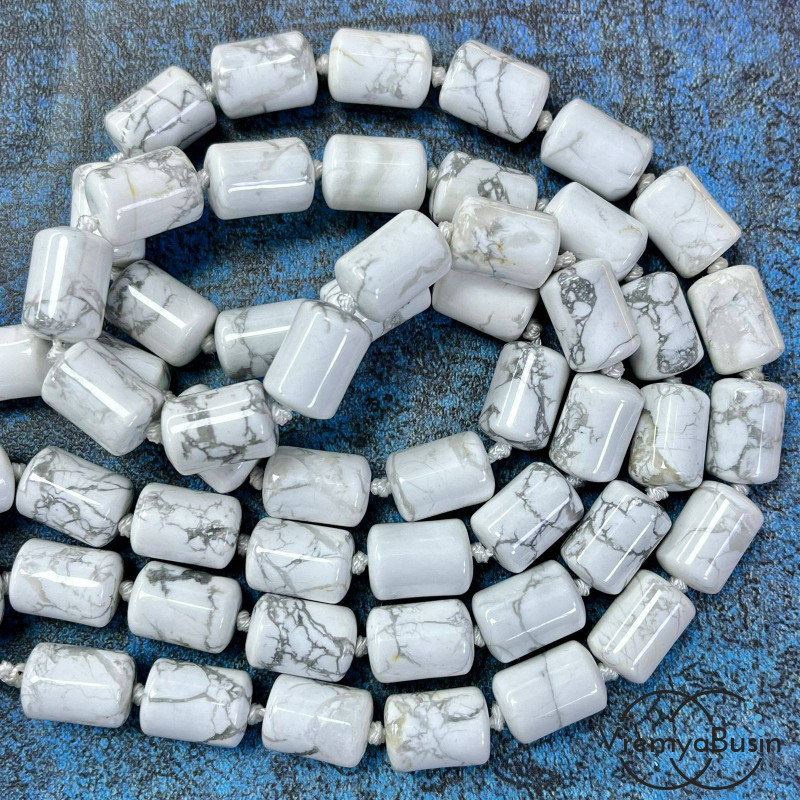 Кахолонг, трубочка гладкая 10х14 мм (1/2 нити, ок. 14 шт.)