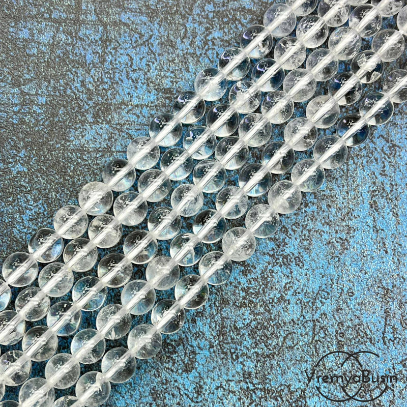 Горный хрусталь натур., бусины шарики гладкие 6 мм (1/2 нити, ок. 32 шт.)