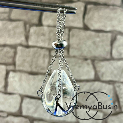 Подвеска-клетка для бусины 12 мм, латунь с родиевым покрытием (1 шт.)