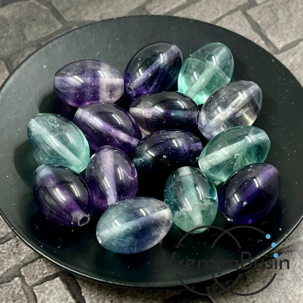 Флюорит Премиум качество, бочонок 10х14 мм (1   шт.)