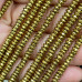Гематит, рондель граненый 2х4 мм, цв.   золото    (нить, ок. 180 шт.)