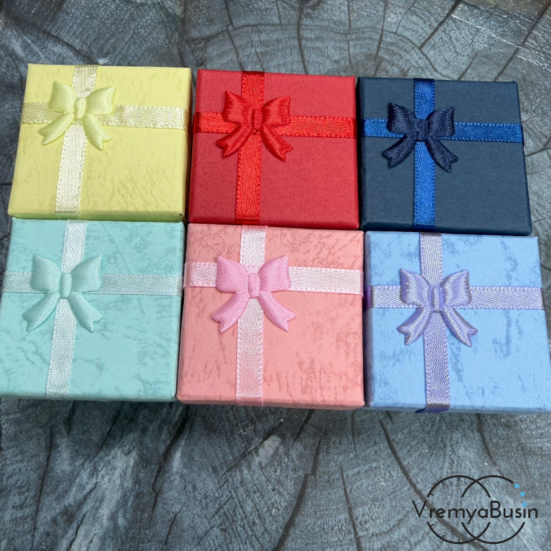 Коробочки подарочные маленькие, 5х5х3 см, цв. в ассортименте (упак. 24 шт.)