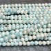 Ларимар, мелкие бусины с микроогранкой, шарик 4 мм  (нить, ок. 40 см.)