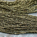 Пирит, мелкие бусины с микроогранкой, шарик 2 мм  (нить, ок. 40 см.)