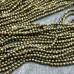 Пирит, мелкие бусины с микроогранкой, шарик 2.5 мм  (нить, ок. 40 см.)
