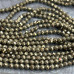 Пирит, мелкие бусины с микроогранкой, шарик 3 мм  (нить, ок. 40 см.)