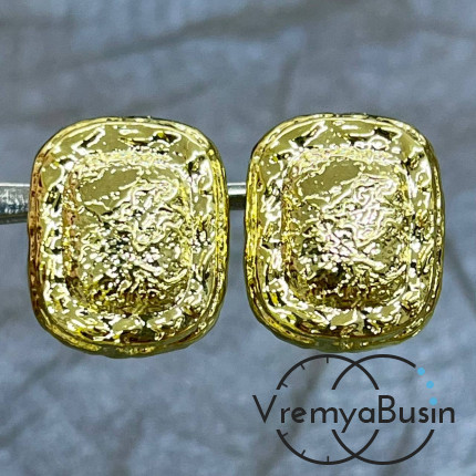 Швензы с английским замком, 17х14 мм, латунь с позолотой (1 пара)