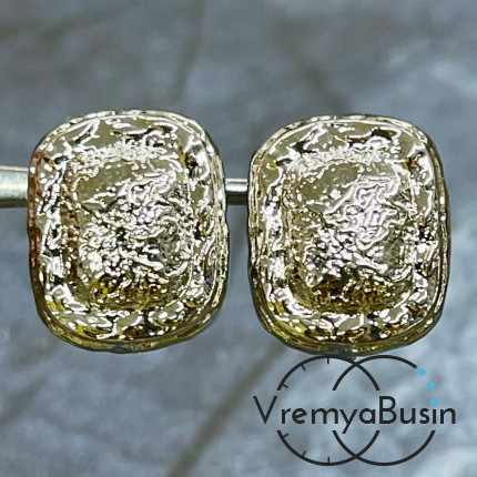 Швензы с английским замком, 17х14 мм, латунь с родиевым покрытием (1 пара)