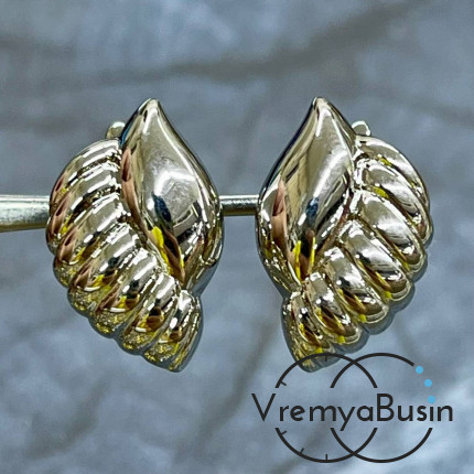 Швензы с английским замком, 19х12 мм, латунь с родиевым покрытием (1 пара)