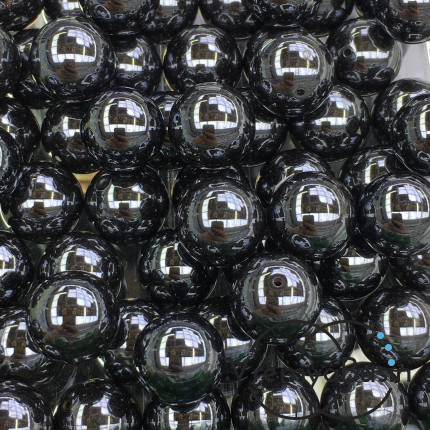 Гематит, полупросверленные бусины шарики 12 мм (1 шт.)
