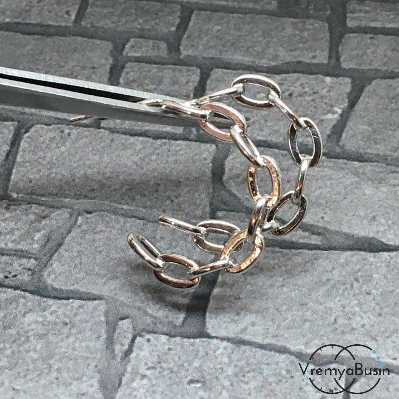 Швензы-гвоздики "Кольца" из латуни с родиевым покрытием (1 пара)