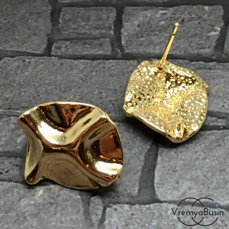 Швензы-гвоздики из латуни с позолотой (1 пара)