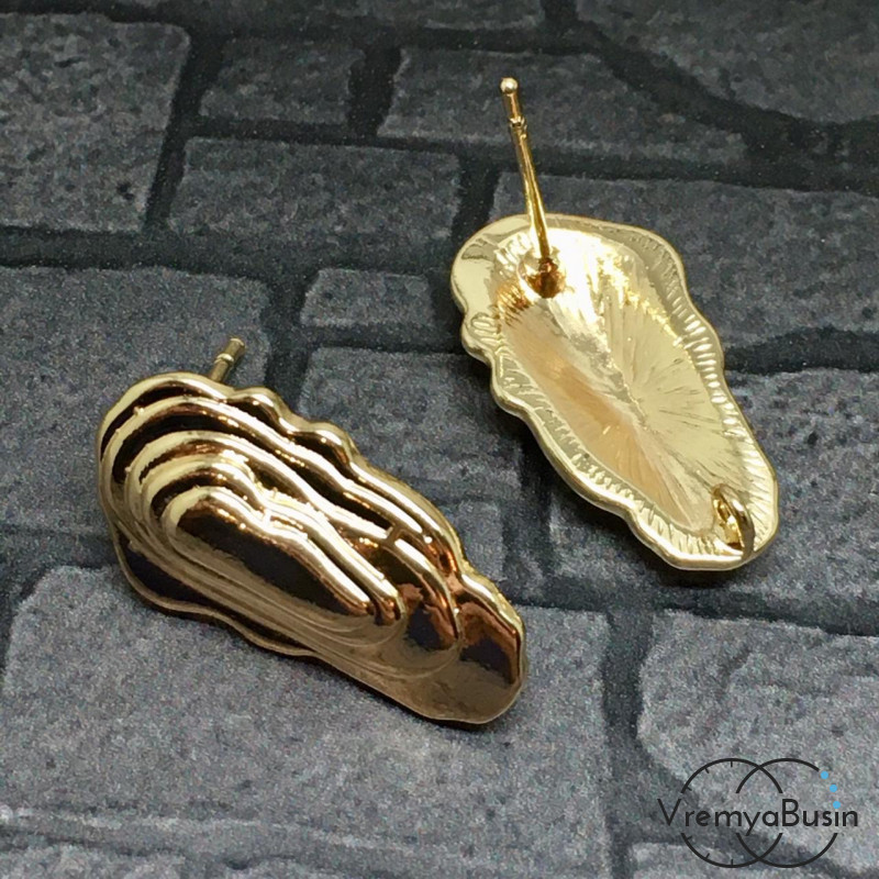 Швензы-гвоздики из латуни с позолотой (1 пара)