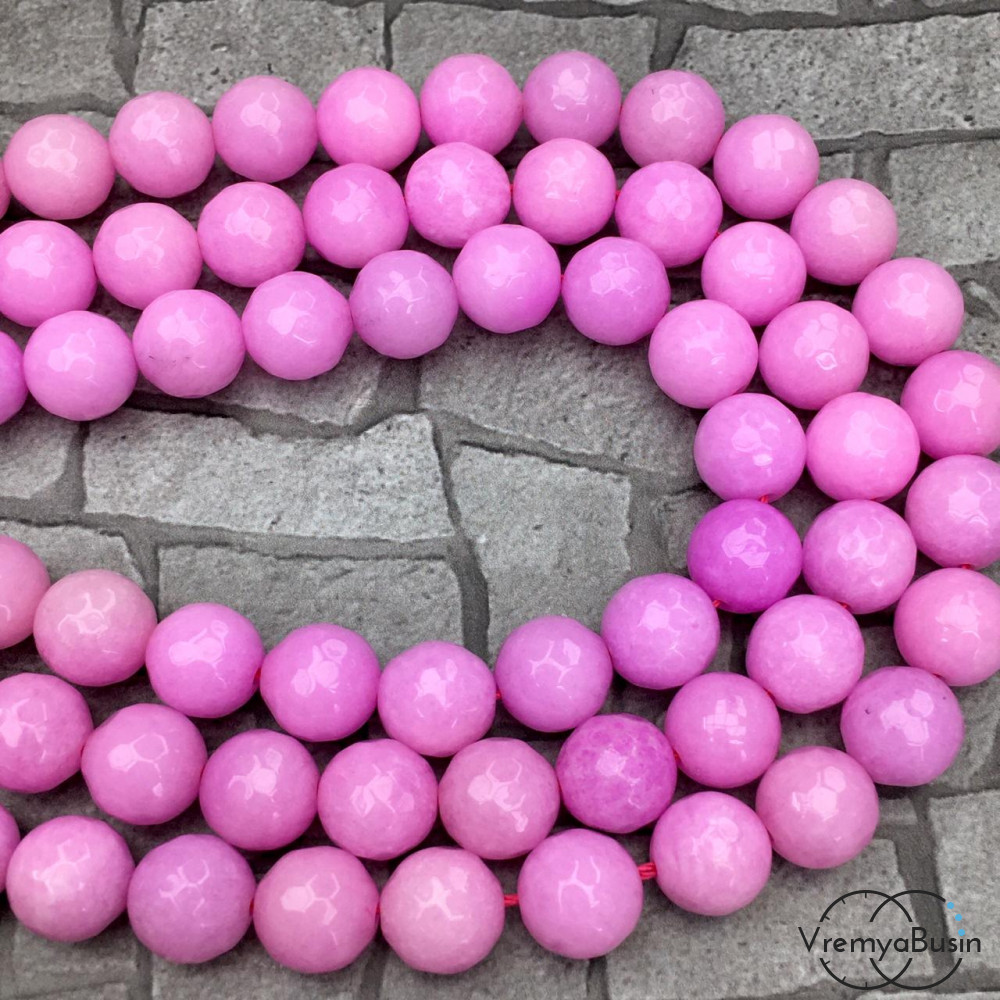 Агат шарик 10мм. Граненый шар Пандора розовый. Шарик 10,0-60.