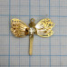 Подвеска "Стрекоза", латунь с позолотой (1 шт.)