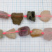 Микс самоцветов, крупные кусочки необработанного камня (1/2 нити, ок. 7     шт.)