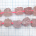 Розовый кварц, крупные кусочки необработанного камня (1/2 нити, ок. 7     шт.)