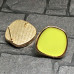 Швензы-гвоздики с эмалью цв. жёлтый, латунь с позолотой  (1 пара)
