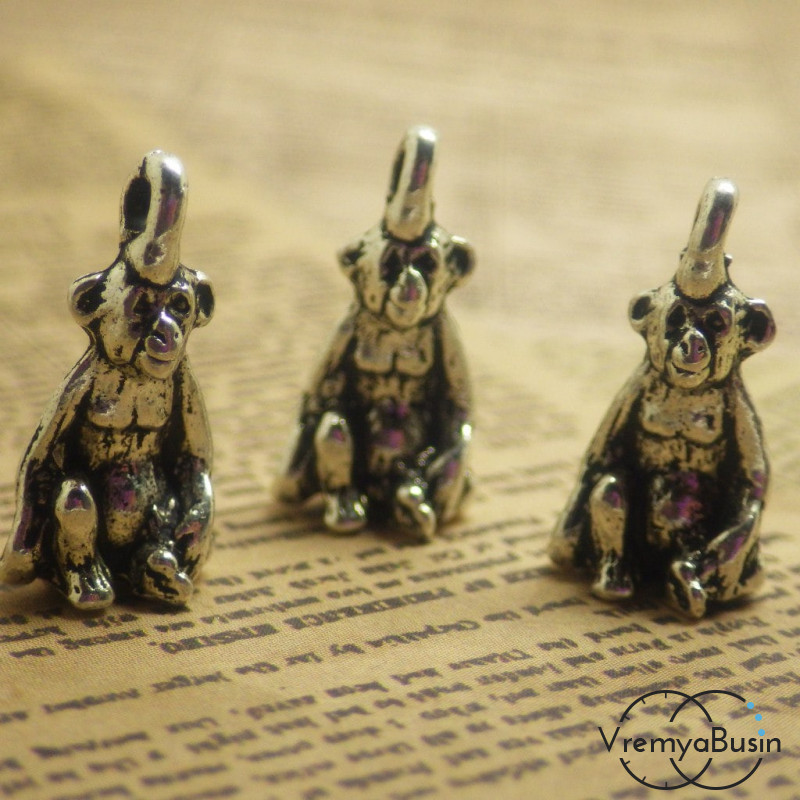 Обезьяна. Подвеска металлическая под серебро