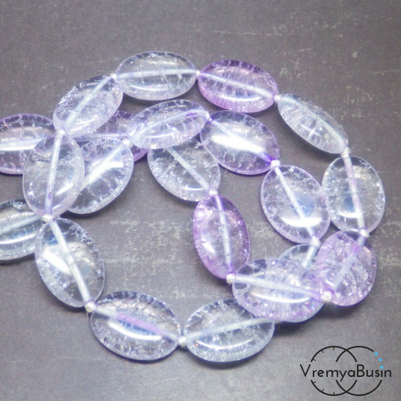 Прозрачный кварц. Плоский овал 13х18 мм (1 шт.)