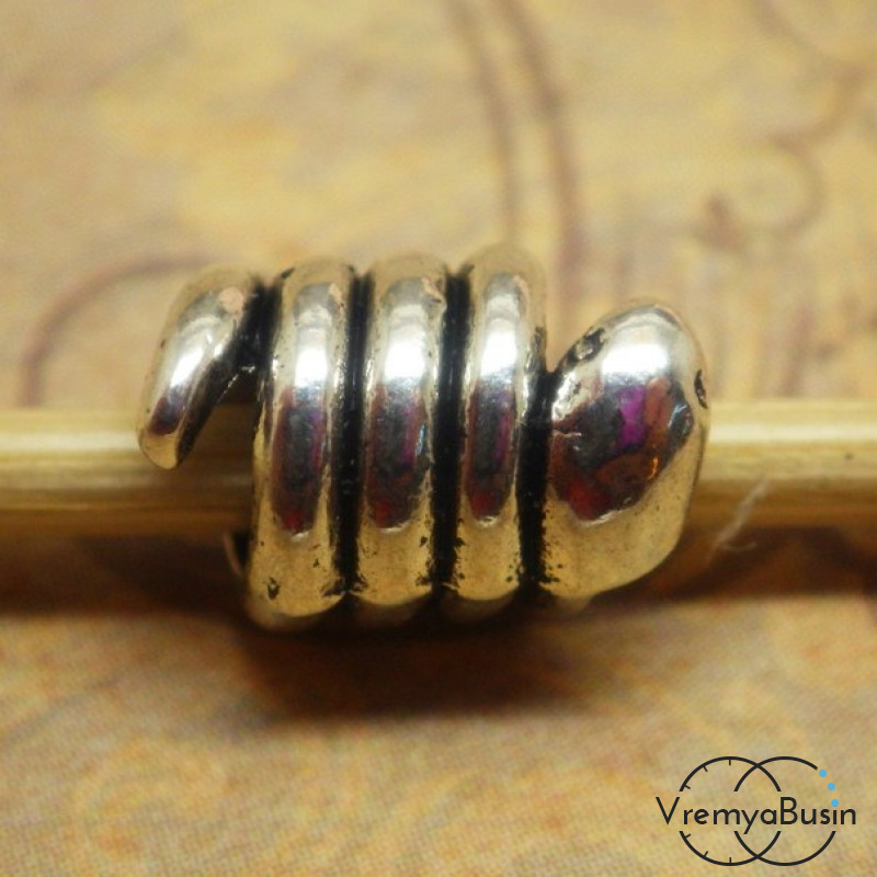 Бусина-шарм для пандоры. Змейка