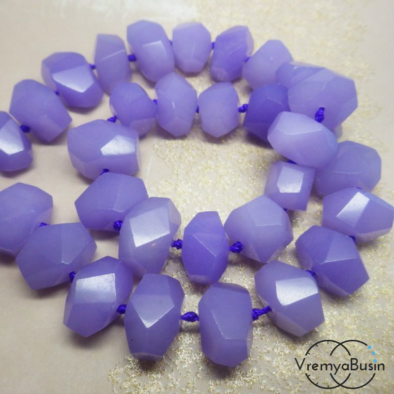 Аква-кварц. Бусины свободной огранки. Сиреневый (1 шт.)