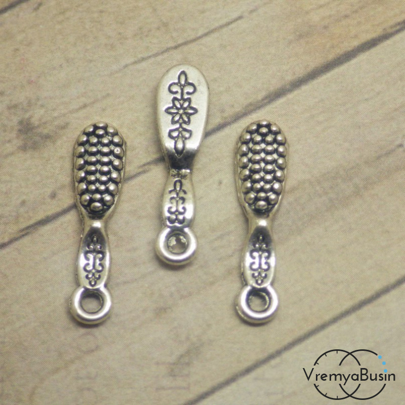 Расческа. Подвеска металлическая под серебро