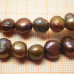 Жемчуг натуральный речной. Коричневый округлый 8мм