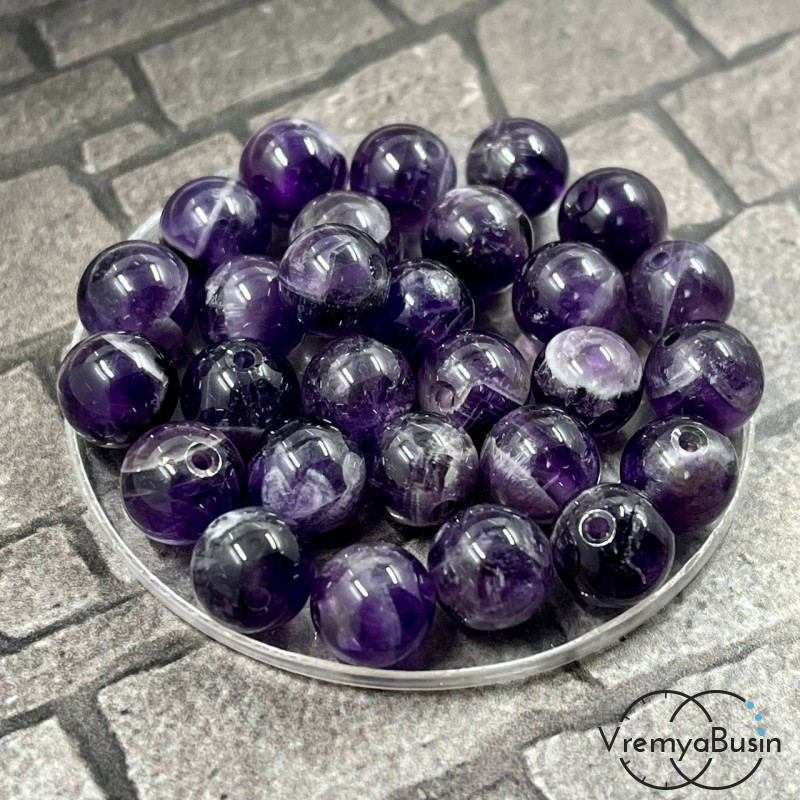 Аметист, шарик гладкий 8 мм (1 шт.)