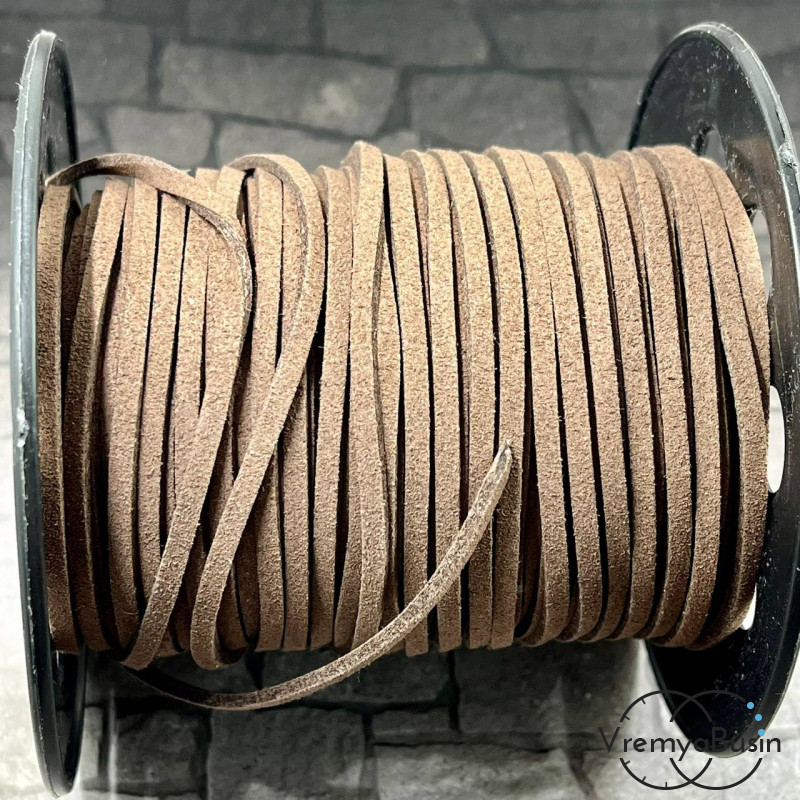 Шнур замшевый цветной 2,8 мм, цв. МОККО (1 м.)