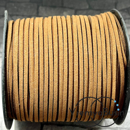 Шнур замшевый цветной 2,8 мм, цв. коричневый (1 м.)