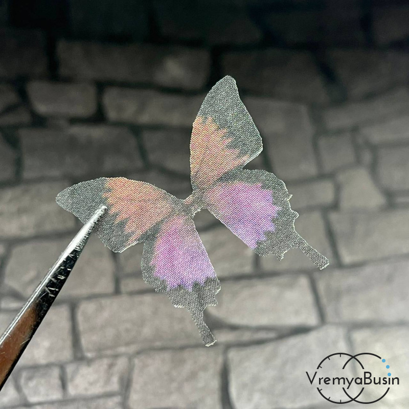 Крылья бабочки из органзы, 30 мм, цв. разноцветный (1 шт.)