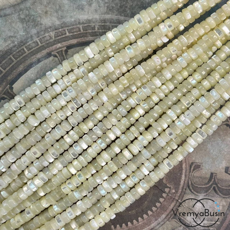 Перламутр натур. тонированный, шайба 2х4 мм (1/2 нити, ок. 85 шт.)