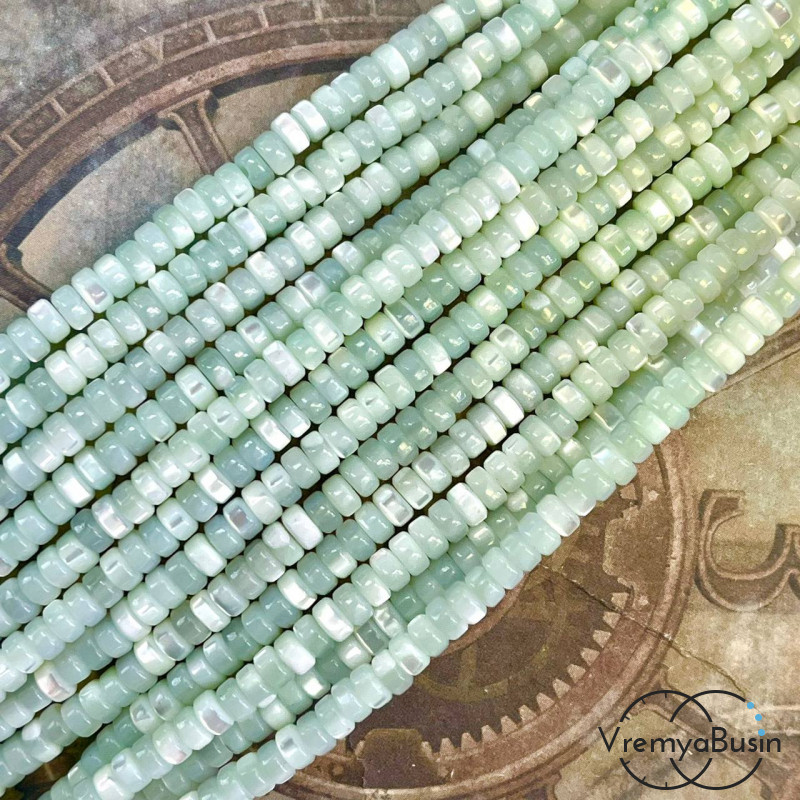 Перламутр натур. тонированный, шайба 2х4 мм (1/2 нити, ок. 85 шт.)