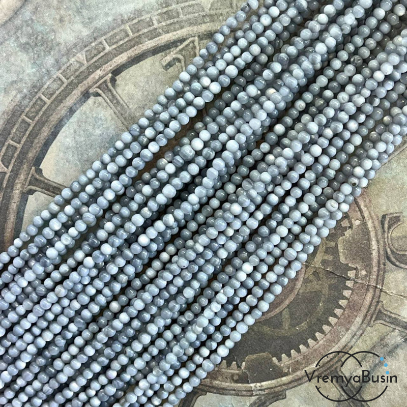 Перламутр тонированный, шарик гладкий 2 мм    (нить, ок.        180   шт.)