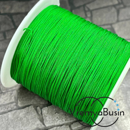 Шнур нейлоновый для браслетов Шамбала, толщ. 0.5 мм, цв. зеленый (моток, ок. 20 м.)