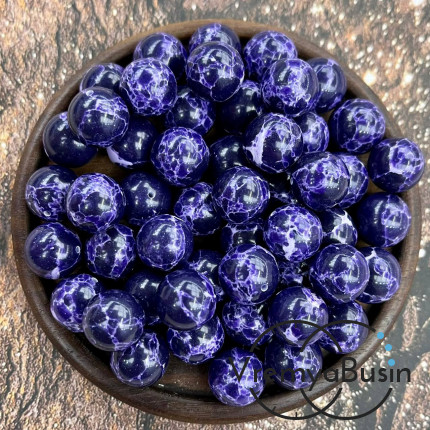 Камень синт., полупросверленные бусины шарики 12 мм (1 шт.)